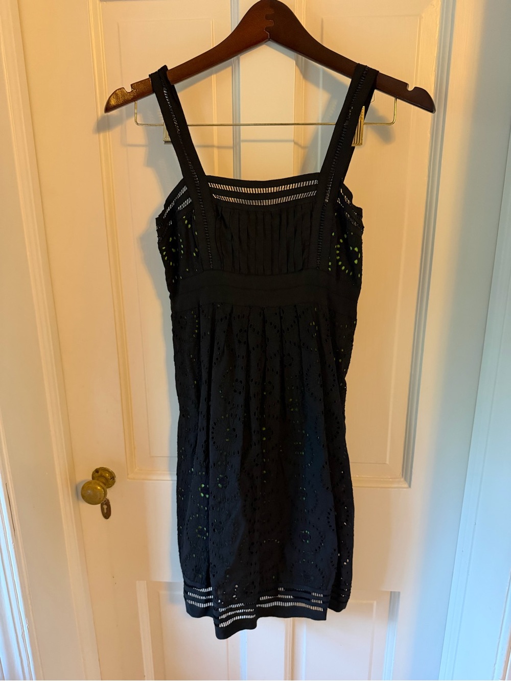 Cynthia Steffe Black Eyelet Mini Sundress